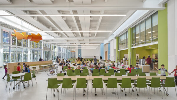 King Open School cafeteria Acentech lo R