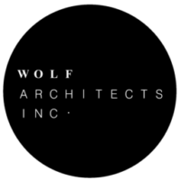  Wolf Architects logo black circle white text